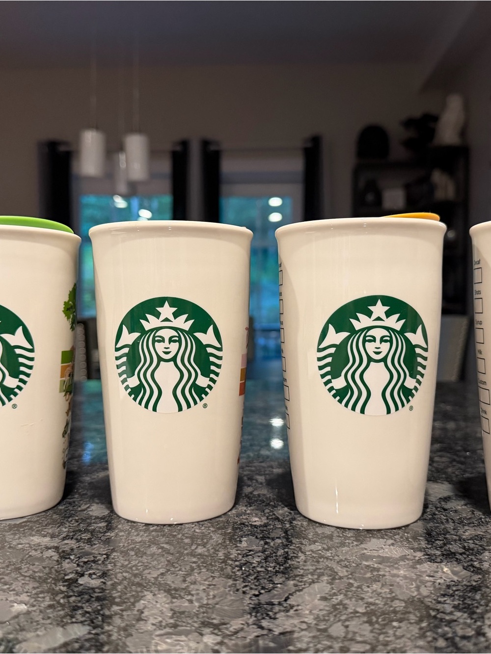 Starbucks White Ceramic Cup with Green Siren Logo